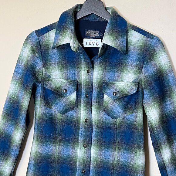 Pendleton Canyon 100% Virgin Wool Snap Button Western Shirt - Women's Size XS - Picture 2 of 10